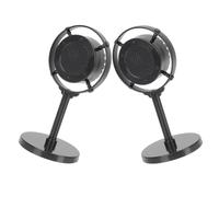 WESIEVYA Retro Style Black Microphone Props 2pcs Vintage Microphone Toys for Boys and Girls' Music Decor