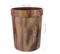 WESIEVYA Retro Wooden Waste Bin Large 25x31.5cm Light Brown Living Room Storage Container Bedroom Kitchen Rubbish Can Household Classic Garbage Basket