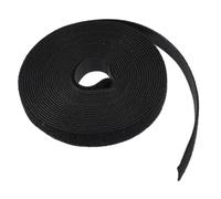 WESIEVYA Reusable Cable Straps Hook and Loop Fastening Cord Management Strap Black Pp Material 5 Meters Roll for Organising Data Cables and Wires at Home Or Office