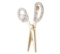WESIEVYA Rhinestone Scissor Brooch Pin for Men and Women Creative Alloy Lapel Pin Versatile Accessory for Suits Hats Bags Unique present for Christmas Birthdays and Anniversaries
