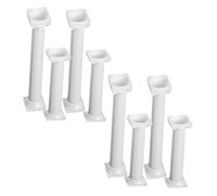 WESIEVYA Roman Pillars Cake Supports 8pcs Medium 12.5cm Large 17cm White Diy Tiered Cake Stand Rods Wedding Party Decoration