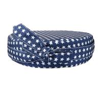 WESIEVYA Round Dining Chair Cushion Non-Slip Sponge Seat Pad Comfortable Heightening Cushion 32Cm Diameter 8Cm Thick Blue Star Pattern for Home Use