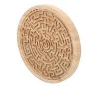 WESIEVYA Round Wooden Labyrinth Maze Board Puzzle Balance Training Montessori Play for Early Education Handheld Brain Teaser Game Encouraging Parent Interaction and Critical Thinking