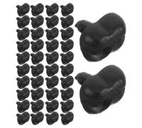WESIEVYA Safety Noses with Secure Backing for Stuffed Animals Black 50pcs Fine Craftsmanship and Crochet for Play and Outdoor Use