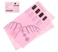 WESIEVYA Silicone Nail Art Stamping Mat Pink Paint for Manicure and Stamping Tools with Foldable Design and Easy Cleanup Silicone Practice Pad 28x21cm for Nail Polish Coloring