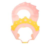 WESIEVYA Silicone Shower Hat Shower Visor Lightweight and Portable 2pcs in Assorted Colours, Adorable and Cute Bath Time Accessory for Babies