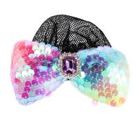 WESIEVYA Sparkling Sequin Hair Bun Net for Ballet Performances, Childfriendly Gauze Material Versatile Use, Hair Cover for Little Girl Recitals and Dance Buns