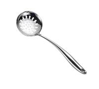 WESIEVYA Stainless Steel Slotted Spoon with Long Handle Non Stick Cooking Tool Featuring Hanging Hole for Easy Storage Sturdy Kitchen Utensil Suitable for Everyday Cooking Tasks