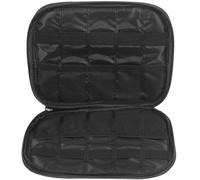 WESIEVYA Strap Storage Bag Watch Strap Organizer Portable Black Polyester Fabric with Large Capacity Protecting Your Watchband from Damage Easy Access Travel Use