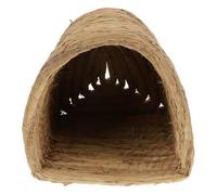 WESIEVYA Straw Woven Chicken Sleeping Nest for Poultry, Small Animals Hut Providing a Cozy and Secure Nurturing Environment, Semienclosed Design for Backyard and Farm Use