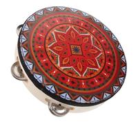 WESIEVYA Tambourine Hand Drum Cheerful Percussion Instrument for Dance and Music Learning Single Row Handheld Design Musical Skills and Creativity