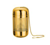 WESIEVYA Tea Strainer and Kitchen Accessory Stainless Steel Round Hanging Chain Design Reusable Household Tea Steeper Convenient Small Portable Filter for Home Use