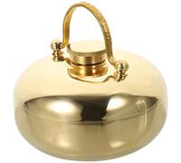 WESIEVYA Thick 1.1mm Metal Hand Warmer Pot 13cm Small Smooth Surface Reusable Hot Water Bag Winter Heating Pad for Hands and Feet Camping Outdoor Warm Supplies Random Color Random Color