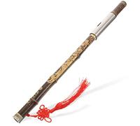 WESIEVYA Traditional Chinese Bawu Flute Vertical Clarinet Bamboo Woodwind Instrument Purple Bamboo Tuning
