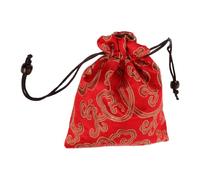 WESIEVYA Traditional Silk Brocade Drawstring Pouch for Buddhist Prayer Beads Handcrafted Jewelry Bag with Rich Cultural Atmosphere, Lightweight Easy to Carry for Daily Use and Travel