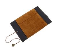 WESIEVYA Vintage Canvas Makeup Bag Pencil Roll Organizer Large Capacity Faux Leather Travel Case for Makeup Tools Coloring Pencils Creative Kawaii Design Easy to Clean