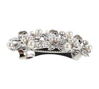 WESIEVYA Vintage Flower Rhinestone Hair Clip Metal Resin Hairpin for Thick Hair Secure Everyday and Vintage Party Styles for Bridesmaids