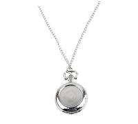 WESIEVYA Vintage Pocket Watch Necklace Silver Retro Style Medium Size Creative Pendant for Men Women Suitable for Gifts and Daily Wear