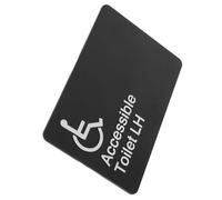 WESIEVYA Wheelchair Wall Sign with Braille for Disabled Toilet, User Friendly Design, Black Abs Material, Suitable for Hospitals and Airports, Enhanced Public Friendliness, Handicap