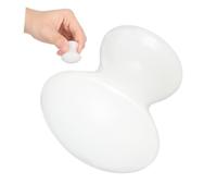 WESIEVYA White Glass Mushroom-shaped Face Stone Massager for Improving Circulation and Increasing Chi, for Facial Spa and Beauty Care