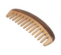 WESIEVYA Wide Tooth Sandalwood Massage Comb for Scalp Comforting Fine Polishing, Hand-carved Smooth Lines, Natural Shapes for Relaxing Indian Head Massage and Hair Care