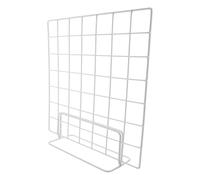 WESIEVYA Wire Grid Panel Display Stand 2Pcs Iron Wire Rack for Tabletop Photo and Retail Market Use in White Modern Style