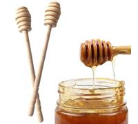 WESIEVYA Wooden Honey Stirring Spoons Practical Wood Honey Dippers for Mixing and Stirring Coffee 10pcs for Household Use