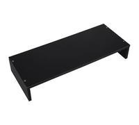 WESIEVYA Wooden Laptop Riser for Desk Computer Monitor Stand with Desktop Organizer Multifunctional Design Minimalist Style Black Printer Riser Holder for Office Desk Use