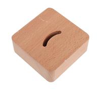 WESIEVYA Wooden Shoe Horn Base Stand with Organizer for Entryway, 3.54X3.54X1.38In Compact Dressing Aid for Limited Spaces