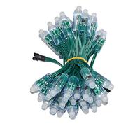WESIRI WS2811 Diffused Digital RGB LED Pixel Lights Green Wire Individually Addressable Round DIY LED Pixels Module IP68 Waterproof DC5V 50pcs/Set