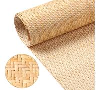 Wesiti 14 Inch Width Natural Cane Webbing 4.92 Feet V Shape Brown Cane Webbing Roll Rattan Webbing Mesh Rattan Roll Caning Supplies Rattan Cane Sheet for Projects Furniture Basket Chair Table