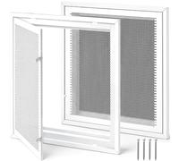 Wesiti 24"x24" Steel Perforated Return Air Grille for T-bar Drop Ceiling, White Ventilation Hood, Fits 2x2 ft Ceiling Grid, Metal Construction for Commercial Office Privacy & Audio Clarity