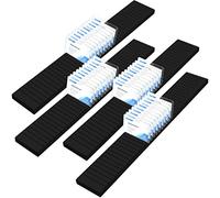 Wesiti 4 Pcs Wooden Name Badge Holder ID Tag Organizer Tray Name Badge Display Plate Sign Decor for Office School Business(23.6 x 3.5 x 0.8 Inches,Black)