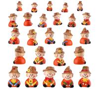 Wesiti 40 Pcs Fall Mini Scarecrow Resin Figurine Fall Miniature Statues | 1.18 Inch Autumn Small Figurine, Thanksgiving Indoor Home Table Decor, Mini Dollhouse Accessories, Gifts, Garden Landscape