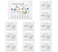 Wesiti 50 Pcs Rainbow Cosmetic Bag Inspirational Gifts Motivational Quotes Makeup Bag Bulk Waterproof Zippered Pouch for Women Girl Teacher Christmas Gift, multicolor, God Says You Are