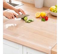 Wesiti Large Acrylic Cutting Board with Lip Non Slip 30"L X 20"W Clear Cutting Board Chopping Acrylic Countertop Protector Cover Shatter Resistant for Home Restaurant Kitchen Sink Stove