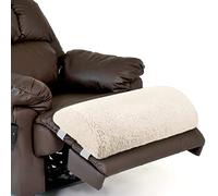 Wesiti Recliner Foot Pillow Cushion Sherpa Memory Foam Bolster Pillow for Sleeping Rest Multipurpose Half Roll Leg Pillow Suitable for Bed Chair Sofa Headrest Back Lumbar Leg Support(Beige)