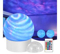 Weskjer Galaxy Light Projector, Moon Lamp Battery-Powered 16-Color Northern Lights Projector Sensor Lamp with Remote Control Mood Lighting for Bedrooms, Parties, and Playrooms