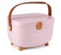 Weskjer Medicine Storage Box With Lock, Medicine Chest Portable With Handle Double-Layer Large Capacity Medicine Cabinet Organizer Drug Storage Box for Living Room Dressing Table Bedroom