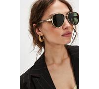 Wesley Oversized Aviator Sunglasses at Free People in Tort Green - female