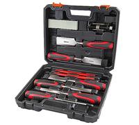 wesleydrill 10-Piece Wood Chisel Set, Wood Carving Chisels with Honing Guide, Carpenter Pencils and Sharpening Stone, CR-V Steel (1/4", 1/2", 3/4", 1", 1-1/4", 1-1/2")