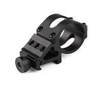 WESLITE 1" 25mm Ring Offset Side 45° Picatinny Rail Mount for Tactical Torch Scope Picatinny Rail Offset 20mm Rail Mounts for Scopes Tactical Flashlights-Black