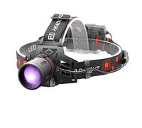 WESLITE Black Light Head Torch, UV Head Torch Rechargeable Purple Head Light with 395nm Ultraviolet Light Blacklight Headlight Zoom UV Torch Head Lamp for Night Fishing Auto Oil HVAC Leaks Scorpions