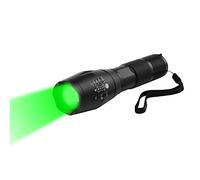 WESLITE Green Light Torch, Tactical Flashlight Green Hunting Light 250 Yards LED Torch Green Light 1 Mode Zoomable & Waterproof Long Range for Night Vision Fishing Predator Coyote Hog Hunting