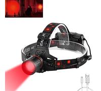 WESLITE Red Head Torch Rechargeable, LED Headlamp with Red Light Hunting Headlight Red Beam Head Torches Zoomable 3 Modes for Astronomy Photography Fishing Night Observation