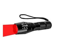 WESLITE Red Light Torch, LED Hunting Torch with Red Light Signal Torches Focus Adjustable Red Tactical Flashlight 1 Mode for Astronomy Night Vision Hiking