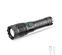 WESLITE Torch Rechargeable, XHP70.2 Tactical Torch LED Bright 6000 Lumens Powerful Flashlight Hign Lumens USB Torch with Power Display & Zoomable Torch Light