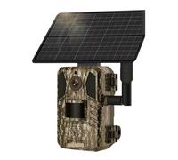 WESLNN 14MP 4G Solar Hunting Trail Camera Color Night Vision PIR Motion Detection Outdoor Wildlife Tracking Cam Photo Trap Waterproof(4G Add 32GB)