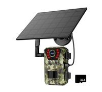 WESLNN 14MP 4G Solar Hunting Trail Camera Waterproof 20M PIR Motion Detection Outdoor Wildlife Tracking Cam 940nmh Infrared Night Vision(14MP Add 32GB)