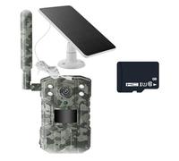 WESLNN 4G Solar Hunting Trail Camera 14MP 4g SIM Card 20M PIR Motion Detection Wildlife Camera With 30M Night Vision Device(Edd 128G)